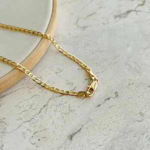 COLAR GRUME FINO. 70CM DE COMPRIMENTO. BANHADO A OURO 18K.