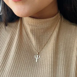 PINGENTE PROFISSÃO PSICOLOGIA DUPLO. BANHADO A OURO 18K.