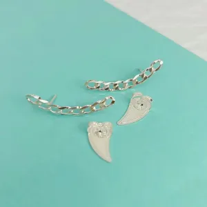 BRINCO EARCUFF GRUME EM PRATA 925.