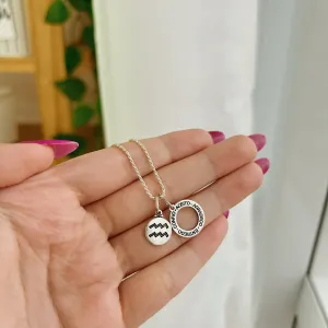 PINGENTE DE SIGNO AQUÁRIO. EM PRATA 95.