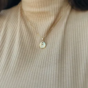 PINGENTE MEDALHA CAT. BANHADO A OURO 18K.