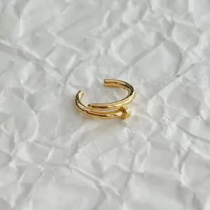 PIERCING PREGO. BANHADO A OURO 18K.