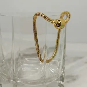 PULSEIRA MOMENTOS DOURADA MALEÁVEL. BANHADA A OURO 18K.