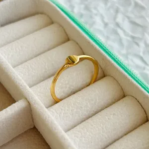 ANEL CÍRCULO CHAPINHA. BANHADO A OURO 18K.