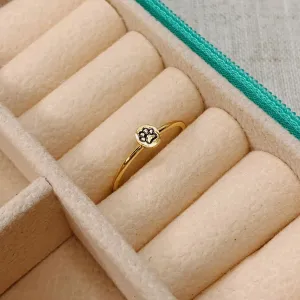 ANEL CHAPINHA COM PATINHA. BANHADO A OURO 18K.