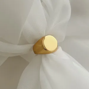 ANEL LITTLE FINGER LISO REGULÁVEL. BANHADO A OURO 18K.
