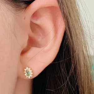 BRINCO PRINCESA TURMALINA. BANHADO A OURO 18K.