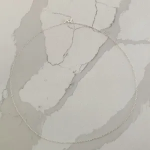 COLAR MINI ELO PORTUGÊS. 45CM DE COMPRIMENTO. EM PRATA 925.