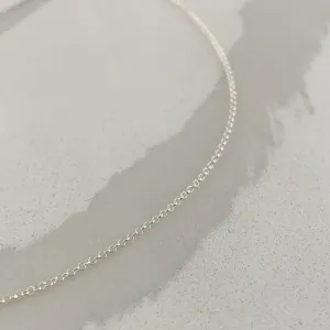 COLAR MINI ELO PORTUGÊS. 45CM DE COMPRIMENTO. EM PRATA 925.
