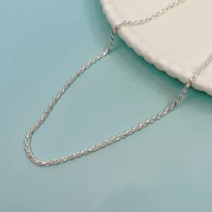 COLAR CORDÃO BAIANO COM 2MM DE ESPESSURA. 45CM DE COMPRIMENTO. EM PRATA 925.