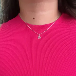 COLAR DE PATINHA VAZADA. 40CM DE COMPRIMENTO. EM PRATA 925.