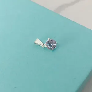 PINGENTE PONTO DE LUZ DE 7MM. EM PRATA 925.