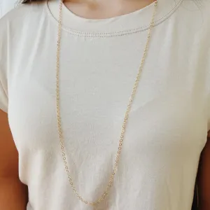 COLAR ELO REDONDO. 80CM DE COMPRIMENTO E 5CM DE REGULAGEM. BANHADO A OURO 18K.