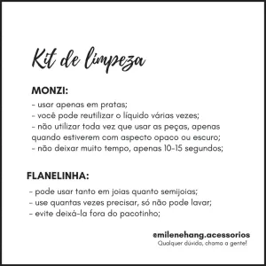 KIT LIMPEZA PRATA 925. MONZI + FLANELA.