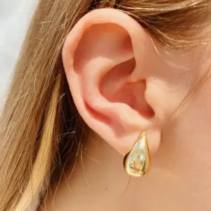 BRINCO GOTA DOURADA P. BANHADO A OURO 18K.