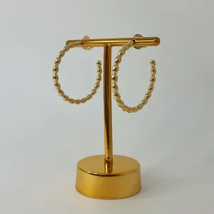 ARGOLA GOMINHOS. BANHADA  A OURO 18K.