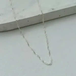 COLAR SINGAPURA. 2MM DE ESPESSURA. 50CM DE COMPRIMENTO. EM PRATA 925.