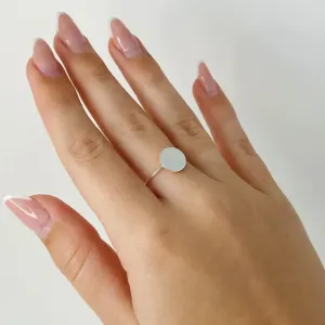 ANEL CÍRCULO CHAPA MINIMALISTA. EM PRATA 925.