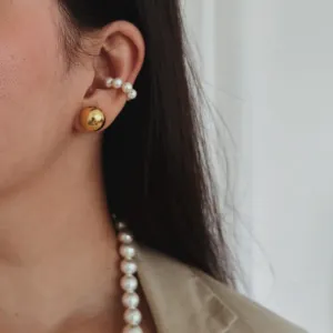 PIERCING PÉROLAS. BANHADO A OURO 18K.