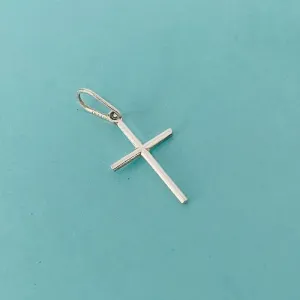 PINGENTE DE CRUZ PALITO. EM PRATA 925.