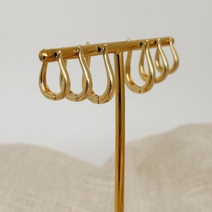 TRIO ARGOLA HARPA. BANHADO A OURO 18K.