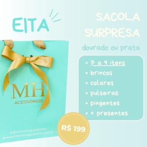 SACOLA SURPRESA EITA! PEÇAS PRATEADAS (BANHADA, INOX)