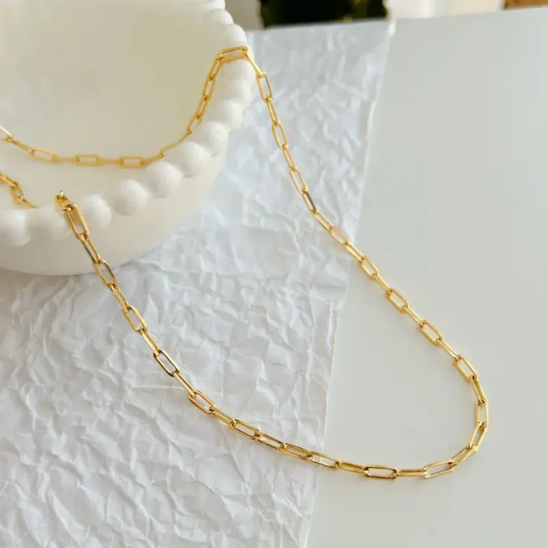 COLAR ELOS CARTIER. 60CM DE COMPRIMENTO. BANHADO A OURO 18K.