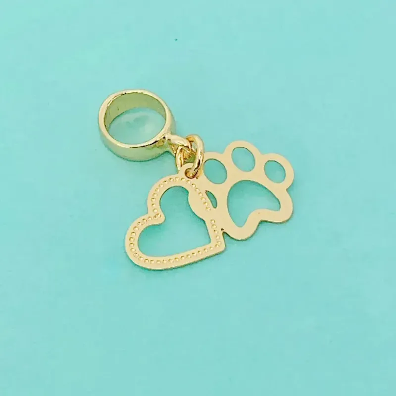 BERLOQUE AMOR PET. BANHADO A OURO 18K.