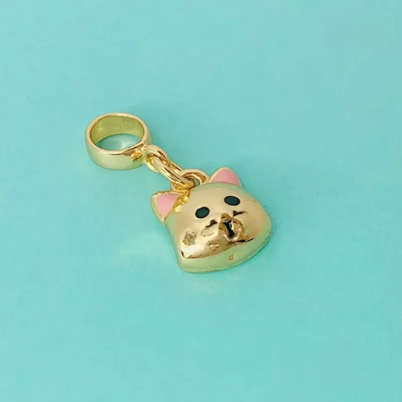 BERLOQUE GATINHO. BANHADO A OURO 18K.