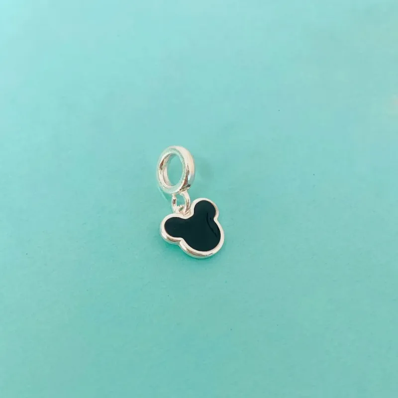 BERLOQUE SILHUETA MICKEY. EM PRATA 925.