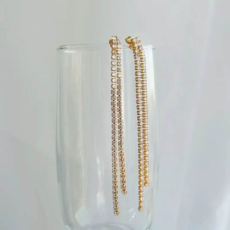 BRINCO RIVIERA DUPLO. BANHADO A OURO 18K.