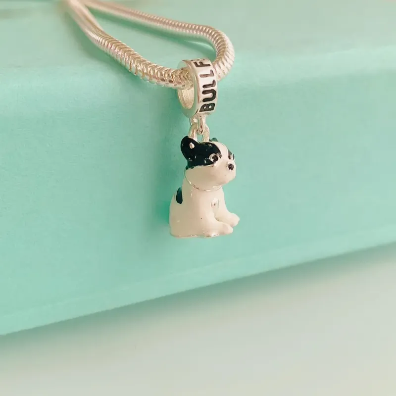 BERLOQUE BULLDOG FRANCÊS. EM PRATA 925.