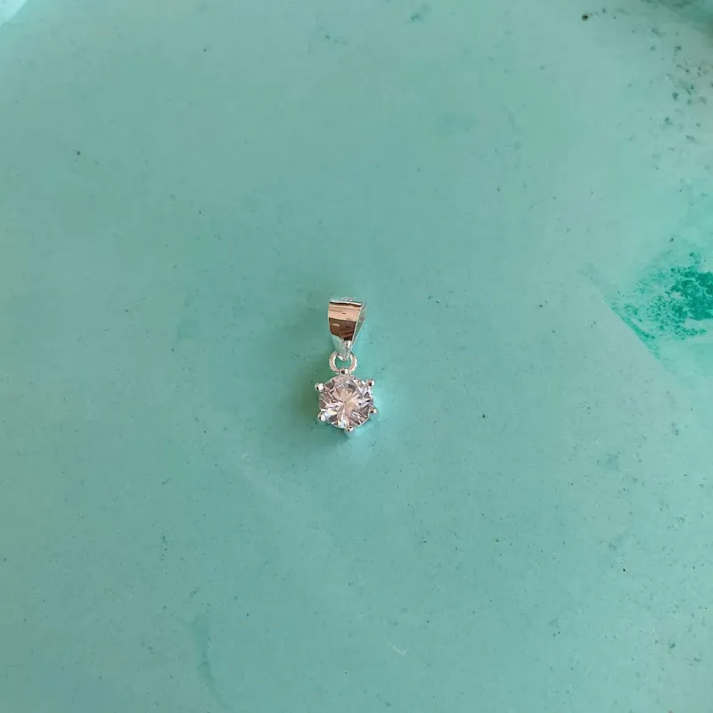 PINGENTE PONTO DE LUZ 5MM. EM PRATA 925.