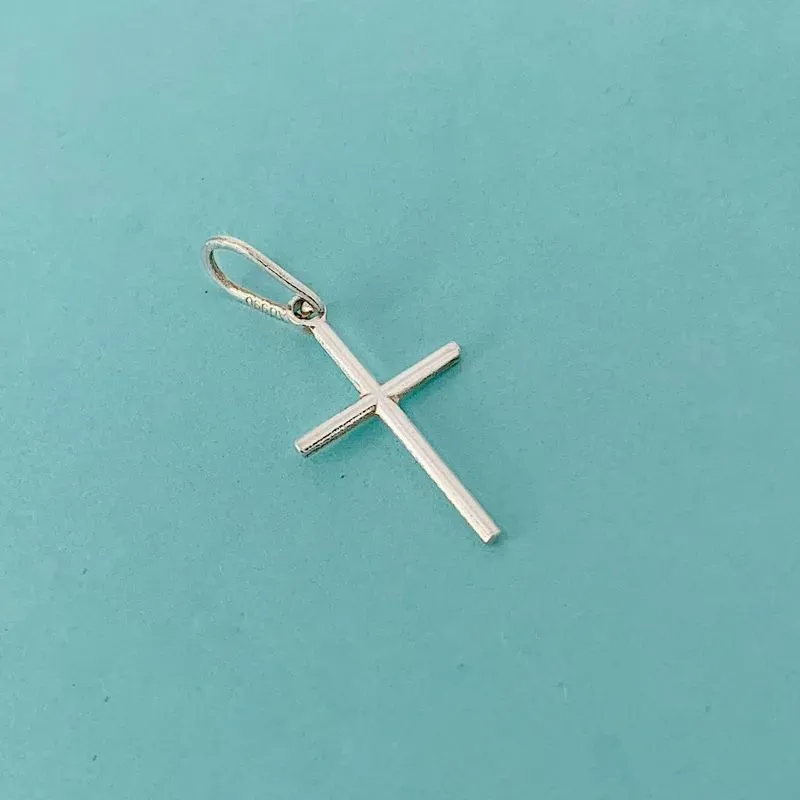 PINGENTE DE CRUZ PALITO. EM PRATA 925.