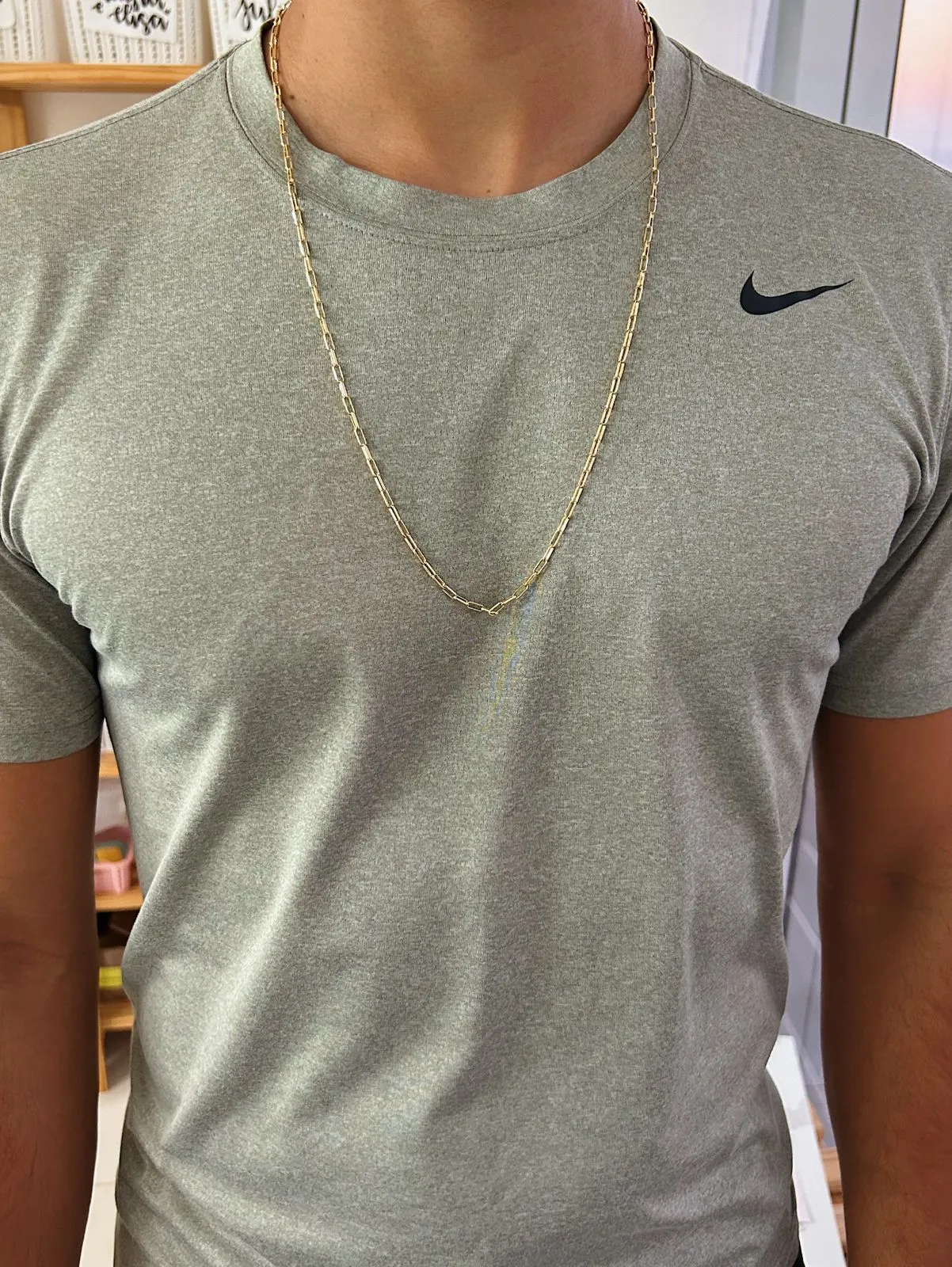 COLAR ELOS CARTIER. 70CM  DE COMPRIMENTO. BANHADO A OURO 18K.