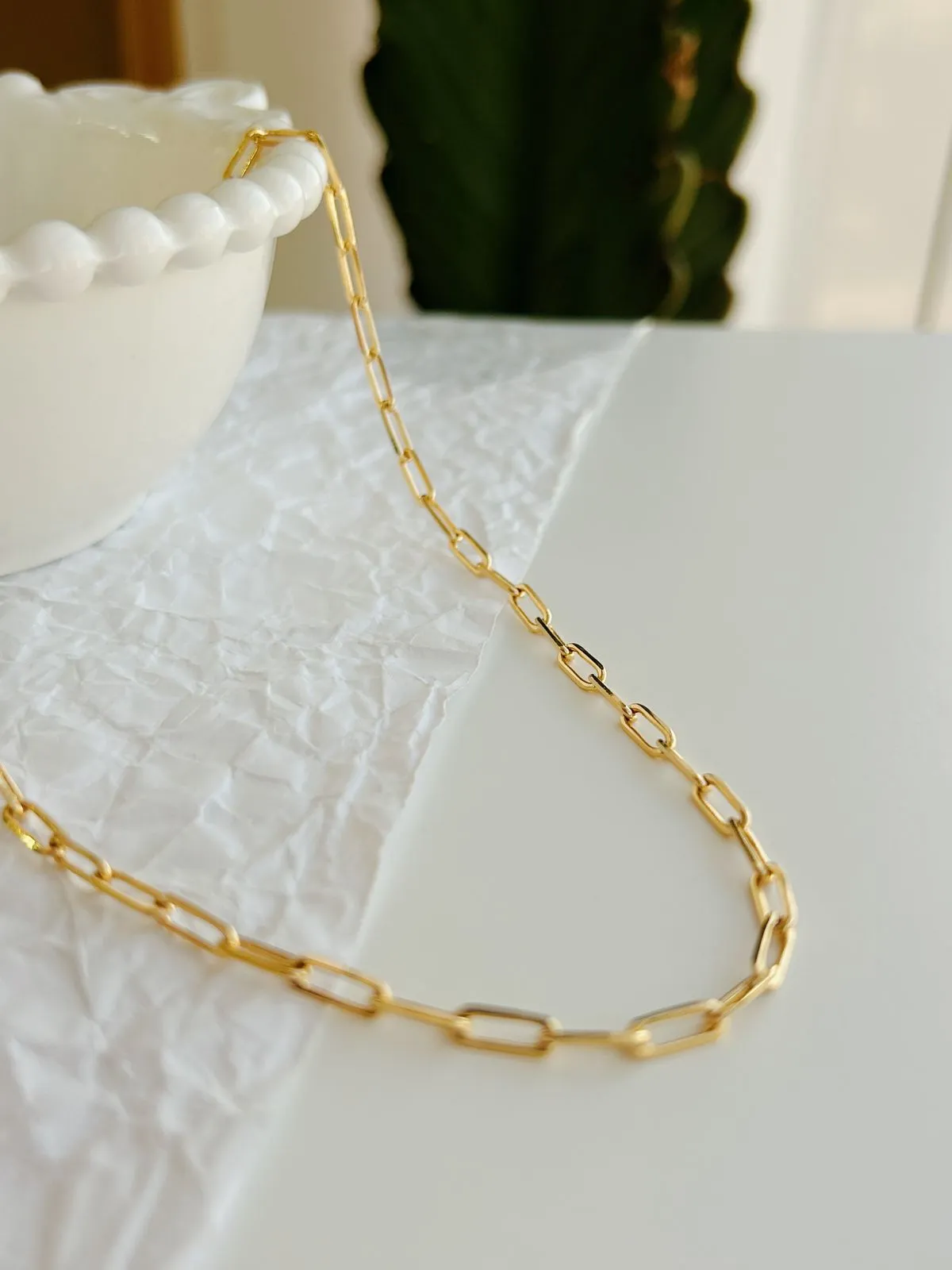 COLAR ELOS CARTIER. 60CM DE COMPRIMENTO. BANHADO A OURO 18K.