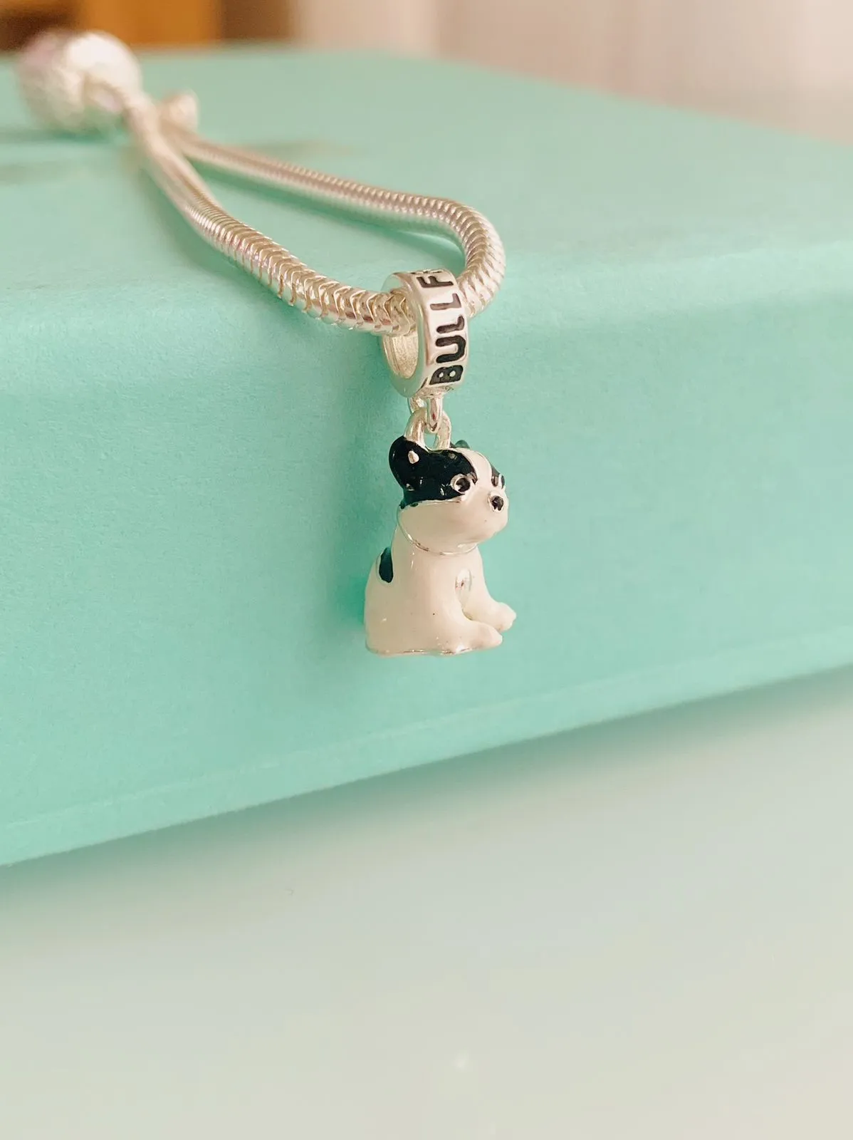 BERLOQUE BULLDOG FRANCÊS. EM PRATA 925.