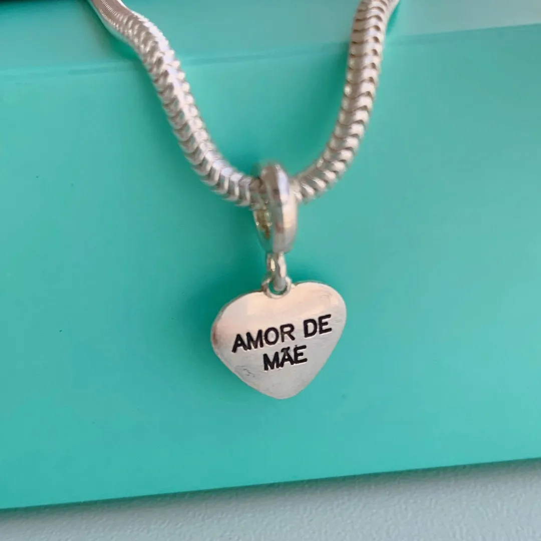 BERLOQUE AMOR DE MÃE. EM PRATA 925.