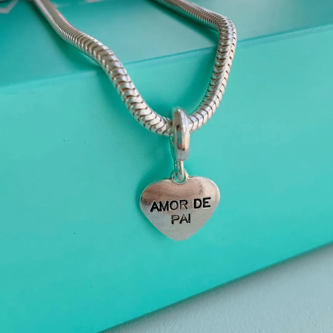 BERLOQUE AMOR DE PAI. EM PRATA 925.