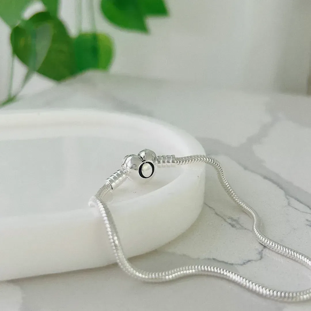 PULSEIRA MOMENTOS FECHO CORAÇÃO. EM PRATA 925.