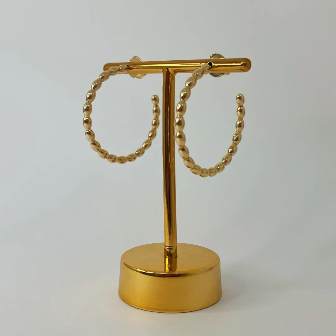 ARGOLA GOMINHOS. BANHADA  A OURO 18K.