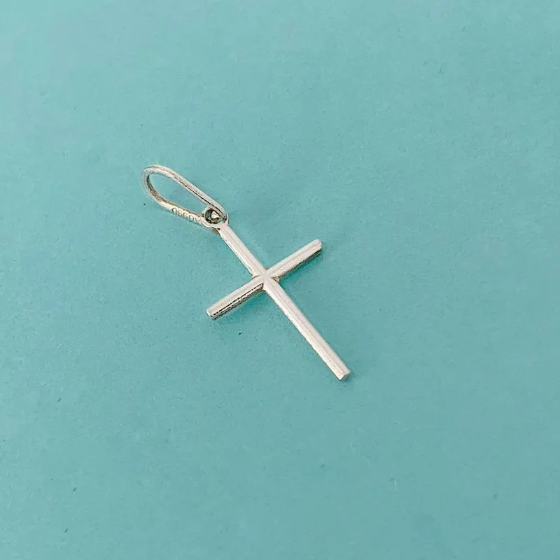 PINGENTE DE CRUZ PALITO. EM PRATA 925.