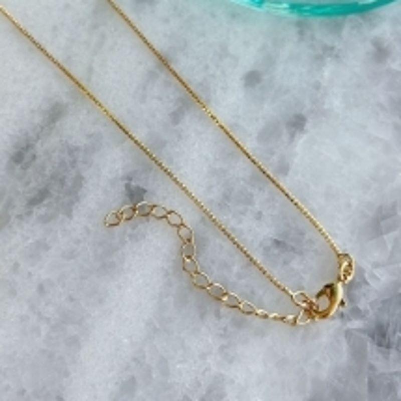 COLAR VENEZIANA MH. 50CM DE COMPRIMENTO E 5CM DE REGULAGEM. BANHADO A OURO 18K.