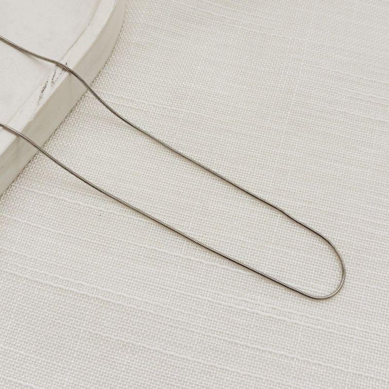 COLAR RABO DE RATO COM 1MM DE ESPESSURA. 45CM DE COMPRIMENTO. EM AÇO INOX.