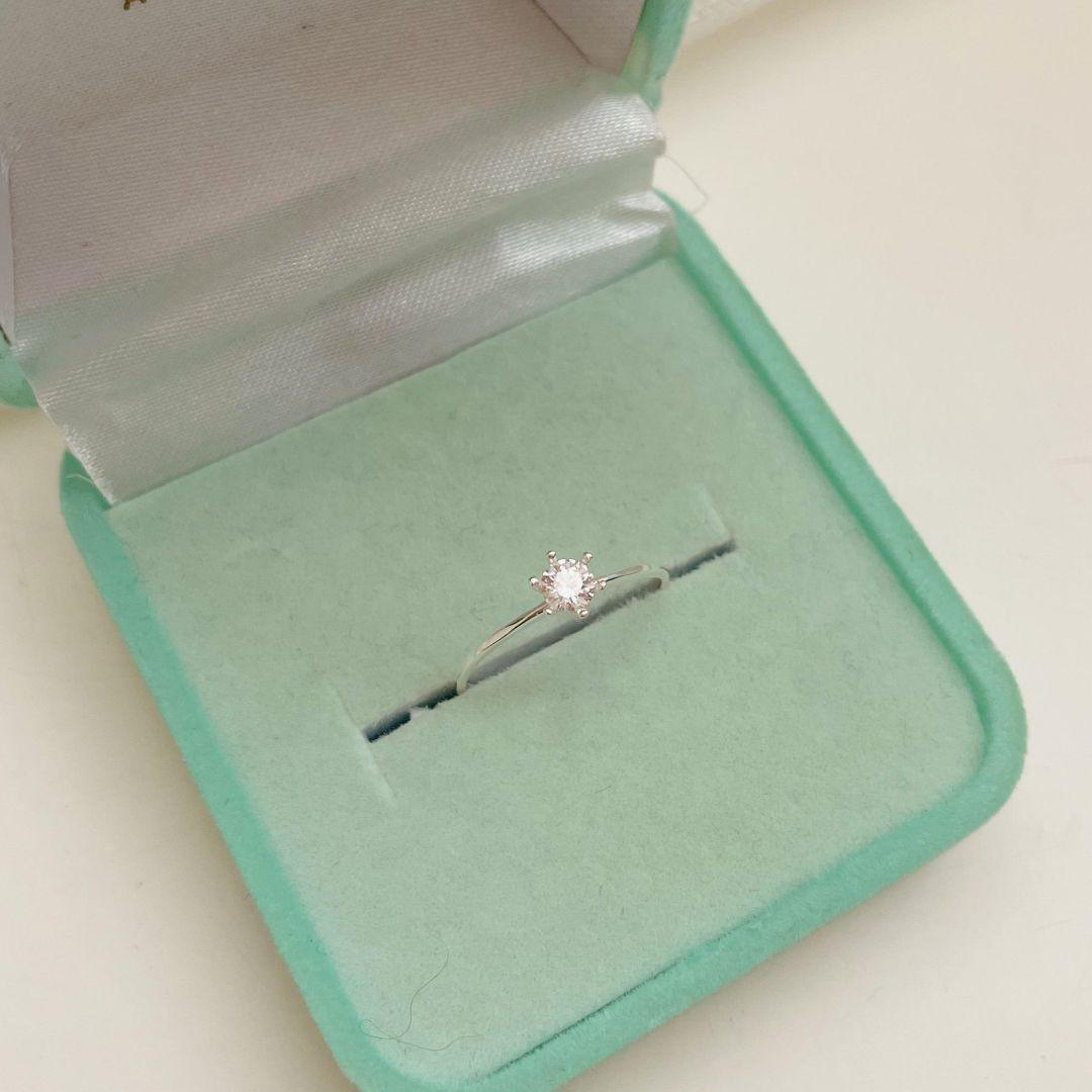 ANEL SOLITÁRIO CRISTAL 3MM. TAMANHO 21 . EM PRATA 925.