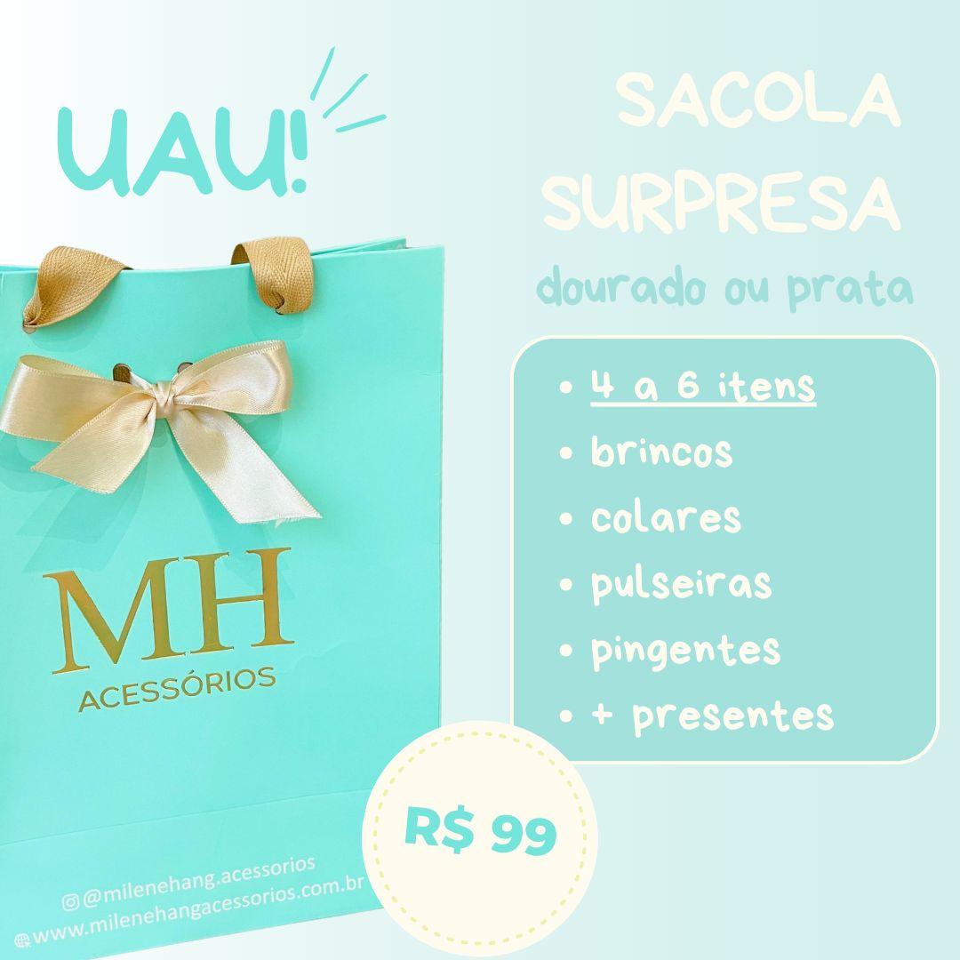 SACOLA SURPRESA UAU! PEÇAS PRATEADAS (BANHADA OU INOX)