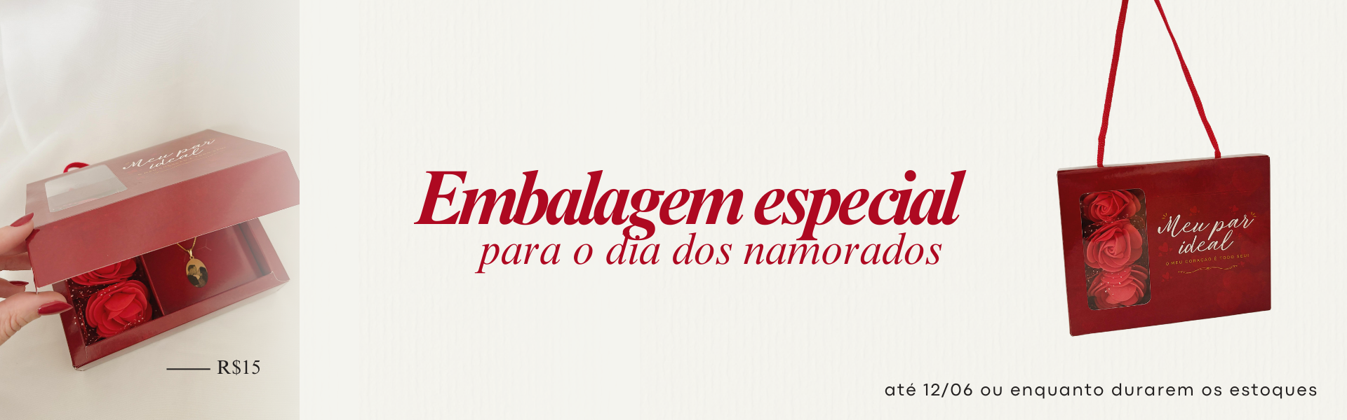 Embalagem para o Dia dos Namorados